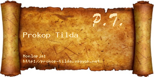 Prokop Tilda névjegykártya